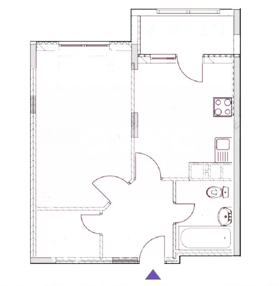Фото №21: 1-комнатная квартира 48 м² - Анапа, жилой комплекс Бельведер, ул. Таманская, 121к17