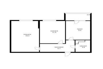 Фото №2: 2-комнатная квартира 49 м² - Пригородный, мкр. жилой комплекс Мини-полис Куб-А, ул. Сербская, 6к6
