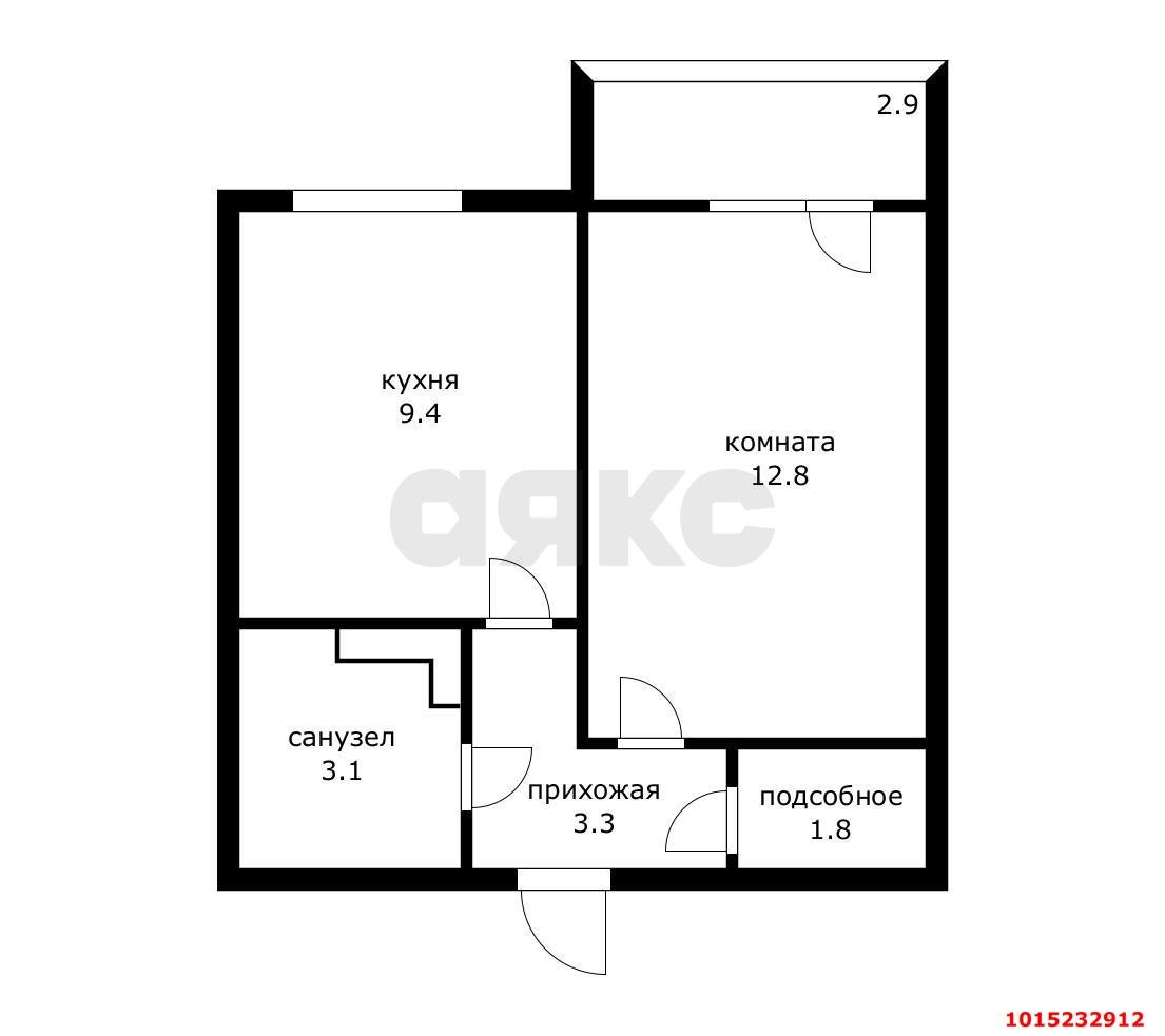 Фото №2: 1-комнатная квартира 33 м² - Пригородный, жилой комплекс Мини-полис Куб-А, ул. Феодосийская, 23/7