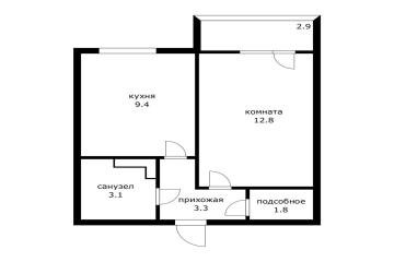 Фото №2: 1-комнатная квартира 33 м² - Пригородный, мкр. жилой комплекс Мини-полис Куб-А, ул. Феодосийская, 23/7
