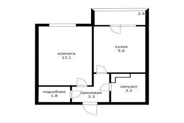 Фото №2: 1-комнатная квартира 33 м² - Пригородный, мкр. жилой комплекс Мини-полис Куб-А, ул. Феодосийская, 23/7