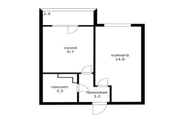 Фото №2: 1-комнатная квартира 33 м² - Пригородный, мкр. жилой комплекс Мини-полис Куб-А, ул. Сербская, 6к6