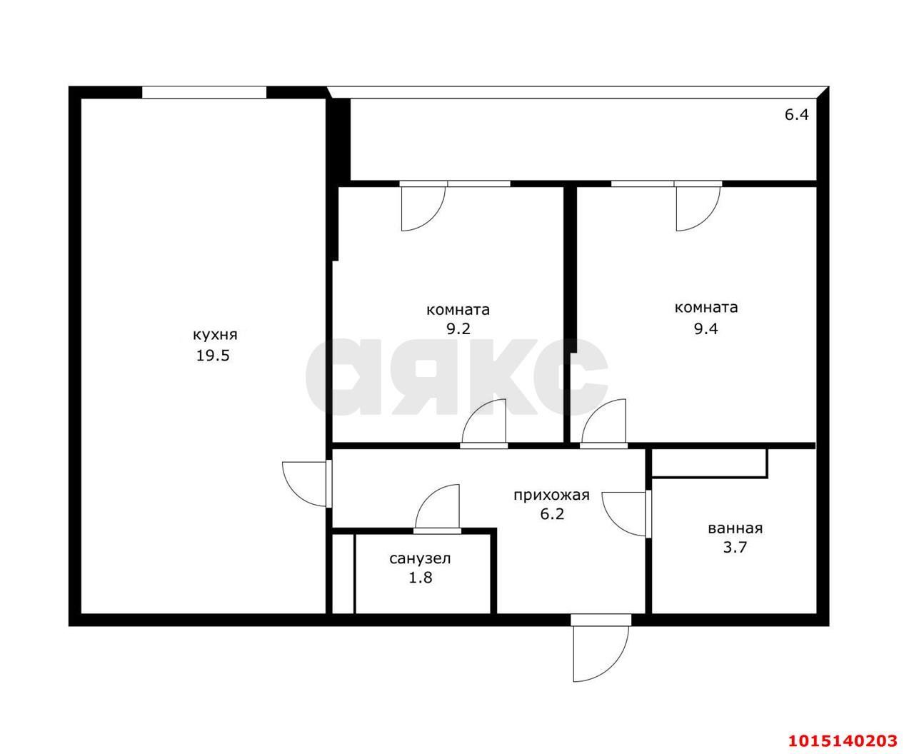 Фото №17: 2-комнатная квартира 53 м² - Краснодар, Прикубанский внутригородской округ, мкр. жилой комплекс Самолёт-2, ул. Западный Обход, 57к3