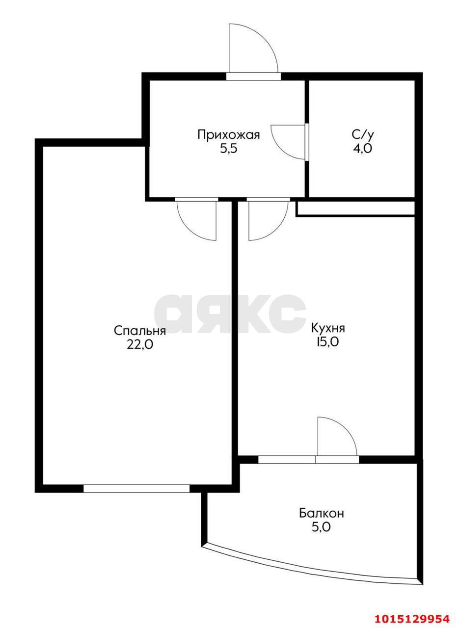 Фото №14: 1-комнатная квартира 48 м² - Краснодар, Западный внутригородской округ, мкр. Фестивальный, ул. Гаражная, 71