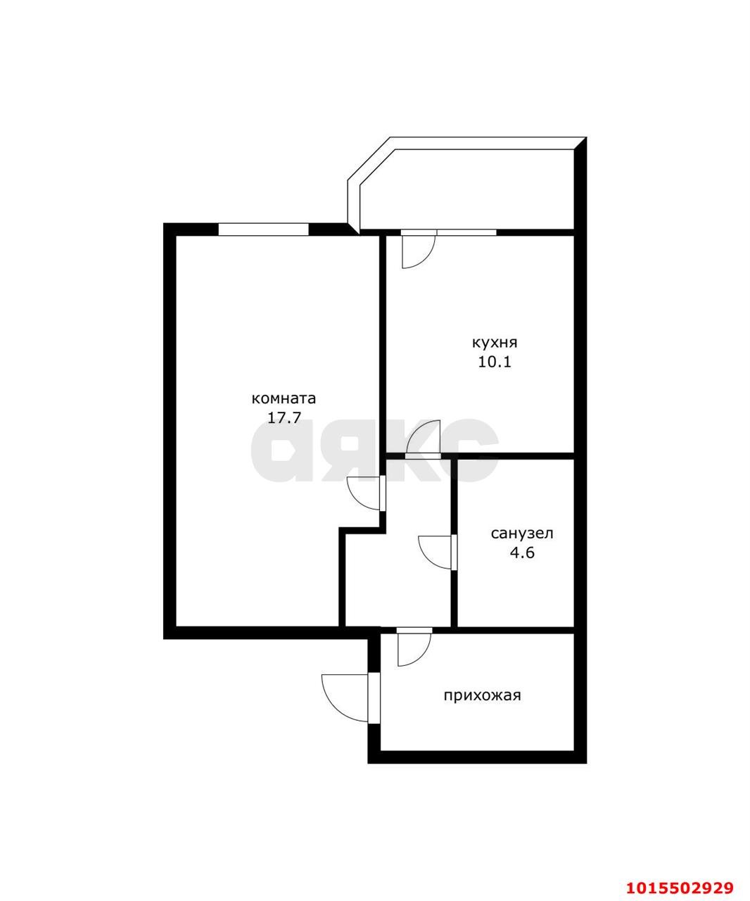 Фото №11: 1-комнатная квартира 40 м² - Краснодар, Прикубанский внутригородской округ, мкр. Московский, ул. им. Артюшкова В.Д., 15