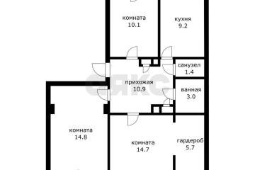 Фото №1: 3-комнатная квартира 94 м² - Краснодар, мкр. Центральный, ул. Гудимы, 64