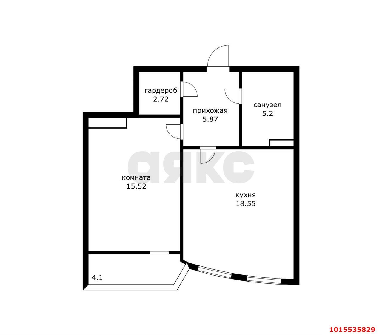 Фото №6: 1-комнатная квартира 49 м² - Краснодар, жилой комплекс Режиссёр, ул. Уральская, 100/6