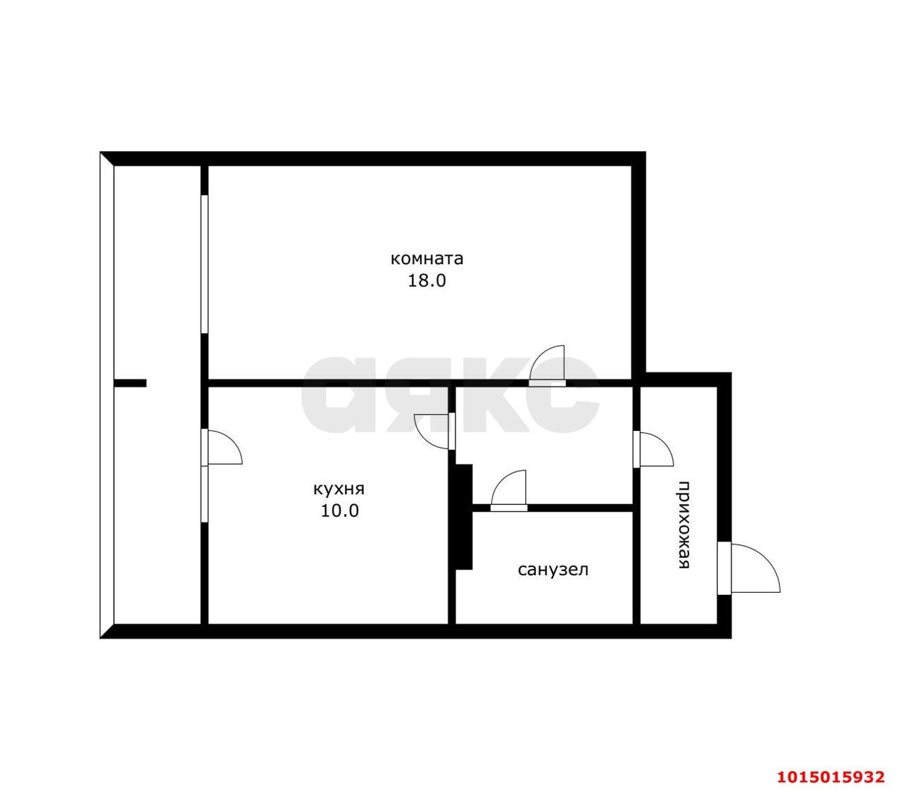 Фото №8: 1-комнатная квартира 46 м² - Краснодар, Юбилейный, ул. имени Калинина, 13к58