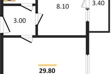 Фото №1: 1-комнатная квартира 29 м² - Яблоновский, мкр. жилой комплекс Дарград, ул. Тургеневское Шоссе, 33/5к35