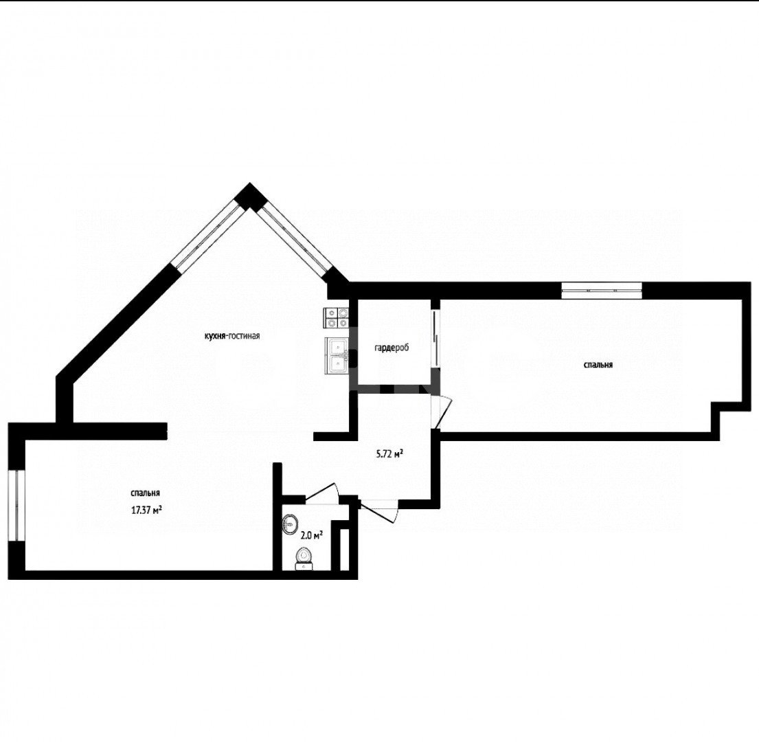 Фото №14: 2-комнатная квартира 74 м² - Анапа, жилой комплекс Притяжение, ул. Ленина, 202к1