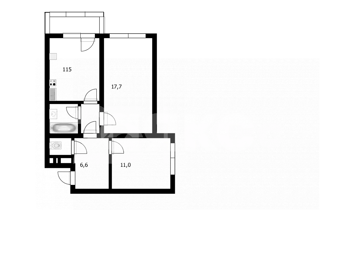 Фото №11: 2-комнатная квартира 67 м² - Анапа, ЖК Горгиппия Морская, ул. Ленина, 233