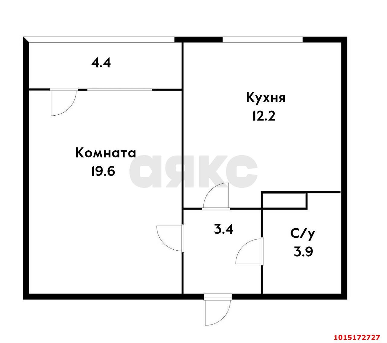 Фото №15: 1-комнатная квартира 39 м² - Яблоновский, жилой комплекс Солнечный, ул. Солнечная, 57к2