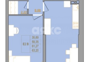 Фото №1: 2-комнатная квартира 63 м² - Ростов-на-Дону, мкр. жилой комплекс Новый Горизонт, 