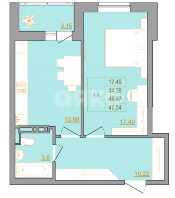 Фото №10: 1-комнатная квартира 47 м² - Ростов-на-Дону, жилой комплекс Новый Горизонт