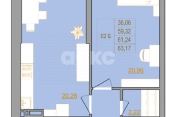 Фото №1: 2-комнатная квартира 63 м² - Ростов-на-Дону, мкр. жилой комплекс Новый Горизонт, 