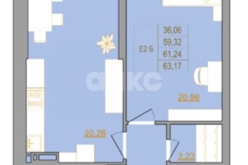 Фото №1: 2-комнатная квартира 63 м² - Ростов-на-Дону, мкр. жилой комплекс Новый Горизонт, 