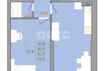 Фото №1: 2-комнатная квартира 63 м² - Ростов-на-Дону, мкр. жилой комплекс Новый Горизонт, 