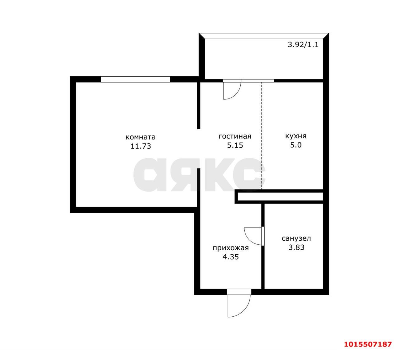 Фото №7: 1-комнатная квартира 33 м² - Краснодар, жилой комплекс Квартал № 6, ул. Генерал-лейтенанта Александра Сапрунова, 42