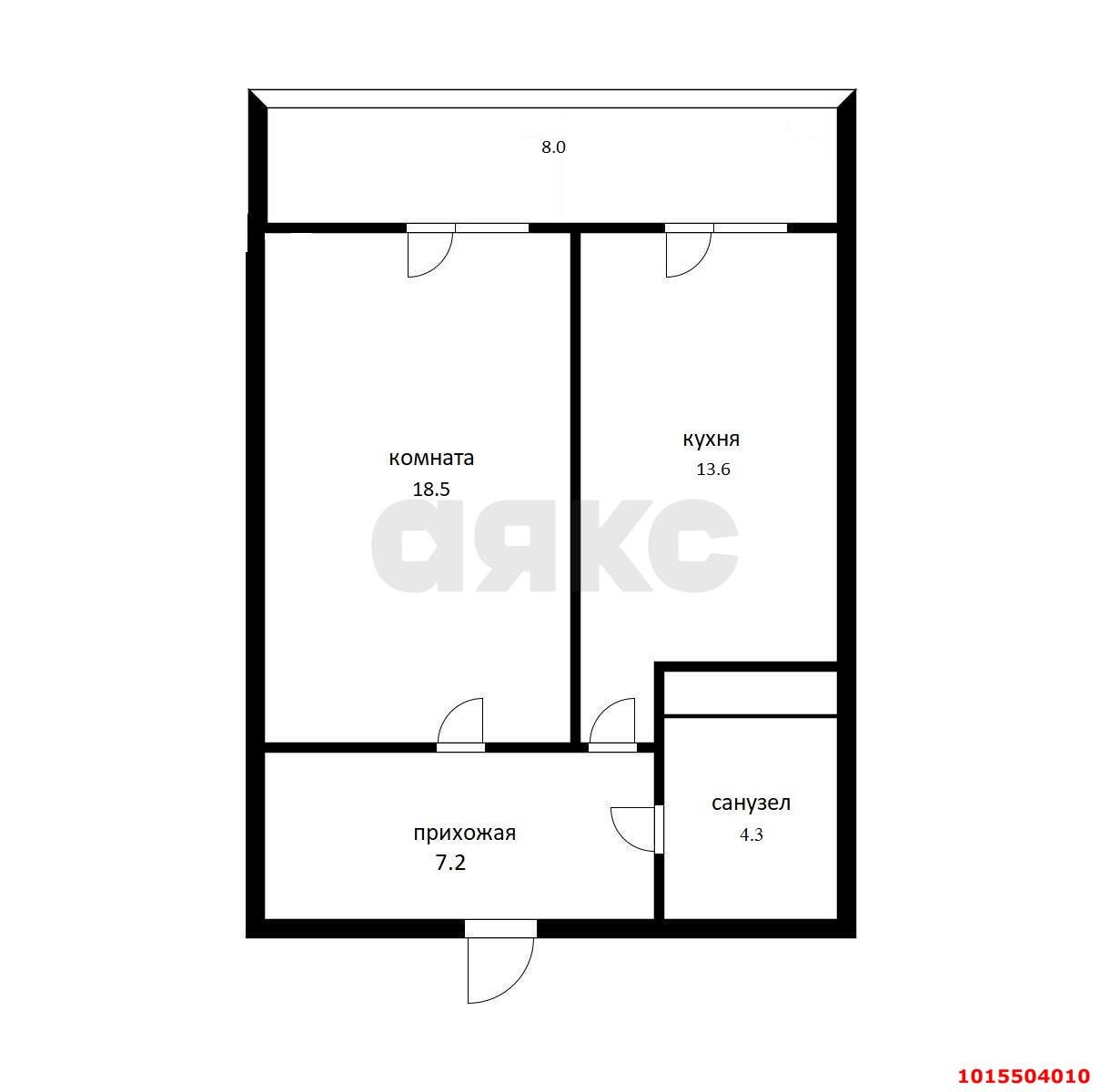 Фото №9: 1-комнатная квартира 50 м² - Краснодар, жилой комплекс Империал, ул. Бородинская, 137/1