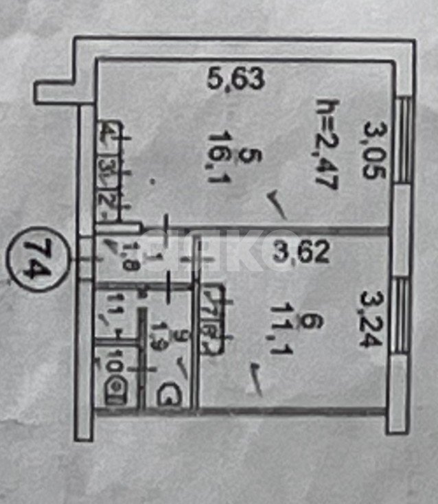 Фото №12: 1-комнатная квартира 33 м² - Мариуполь, Ильичёвский, ул. Покрышкина, 9