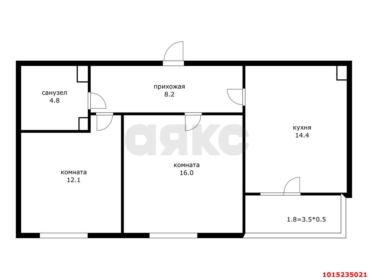 Фото №14: 2-комнатная квартира 59 м² - Краснодар, жилой комплекс Спортивная Деревня, ул. Западный Обход, 42/4к2