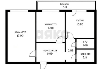 Фото №2: 2-комнатная квартира 62 м² - Краснодар, ж/м Пашковский, ул. Фадеева, 429