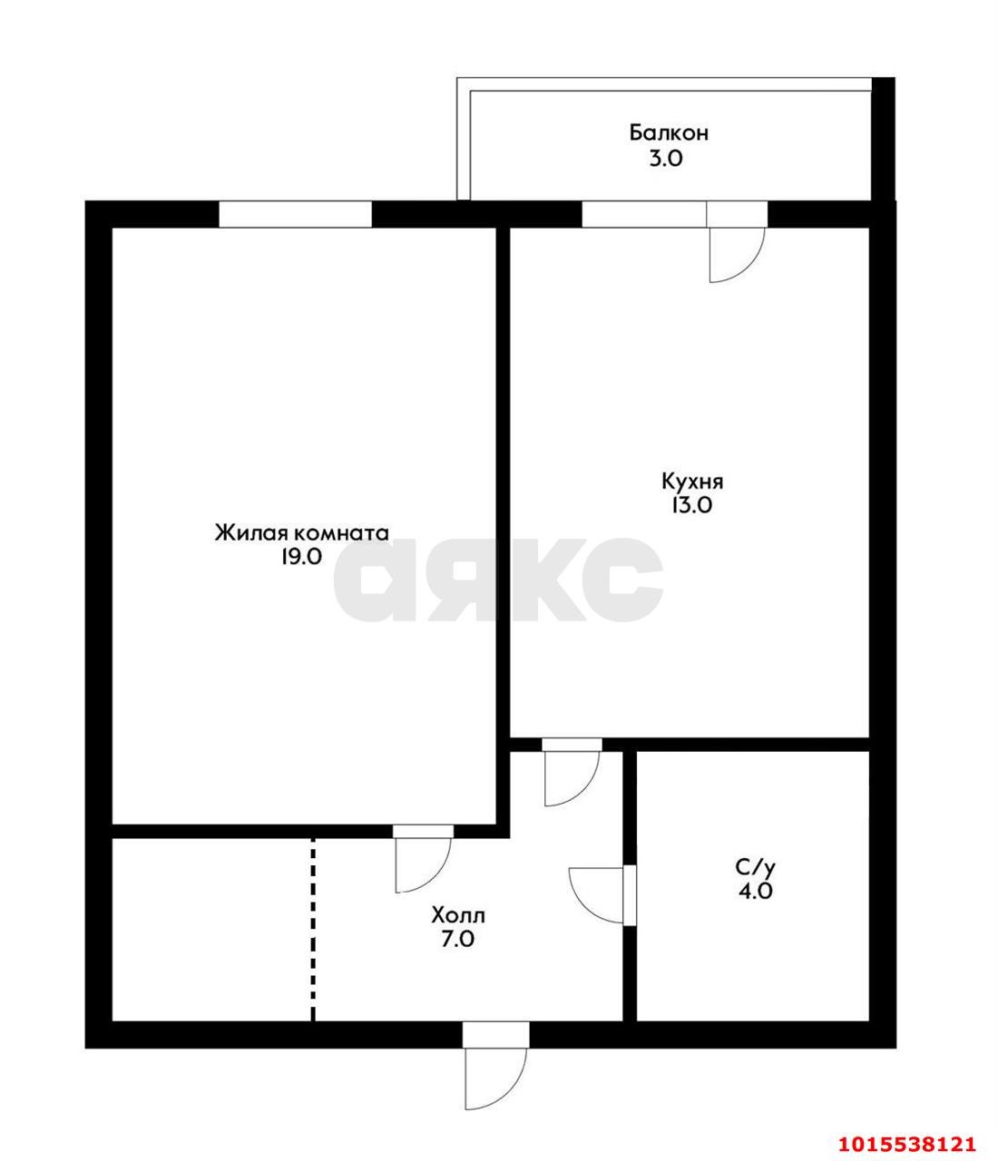 Фото №2: 1-комнатная квартира 47 м² - Краснодар, Комсомольский, ул. Уральская, 166/2