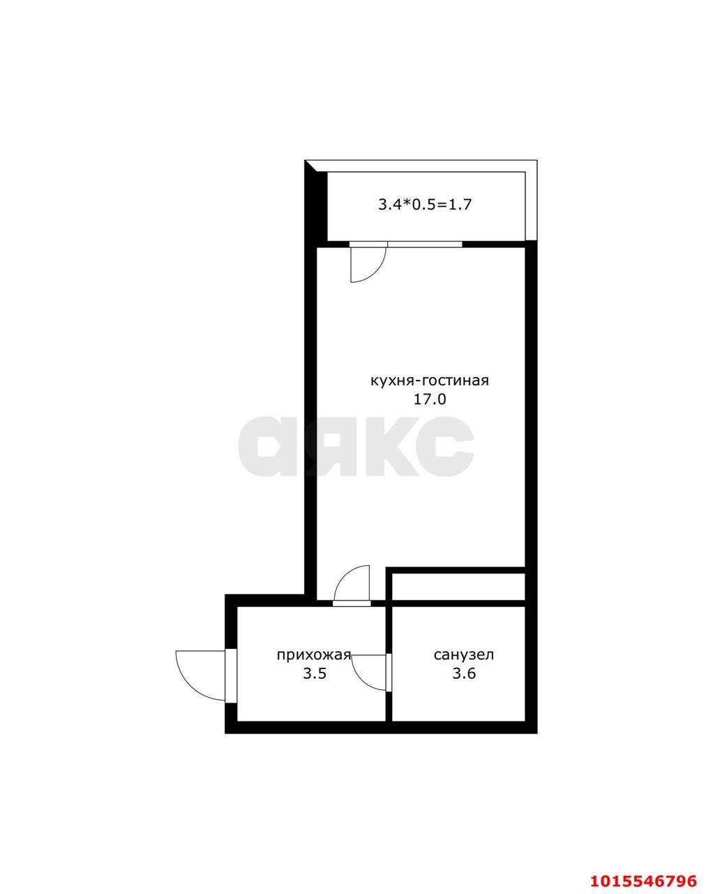 Фото №5: Студия 26 м² - Краснодар, Участок №24, ул. Трудовой Славы, 43