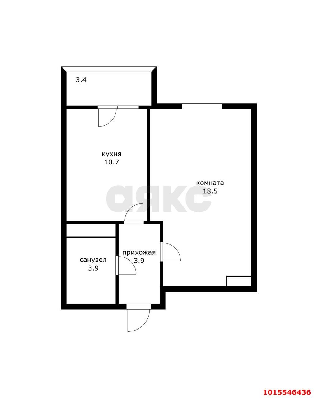 Фото №8: 1-комнатная квартира 40 м² - Краснодар, Участок №24, ул. Трудовой Славы, 43