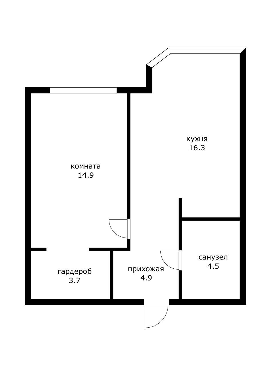 Фото №13: 1-комнатная квартира 45 м² - Краснодар, 4-й квартал, Прикубанский внутригородской округ, мкр. Губернский, ул. имени Героя Николая Шевелёва, 5