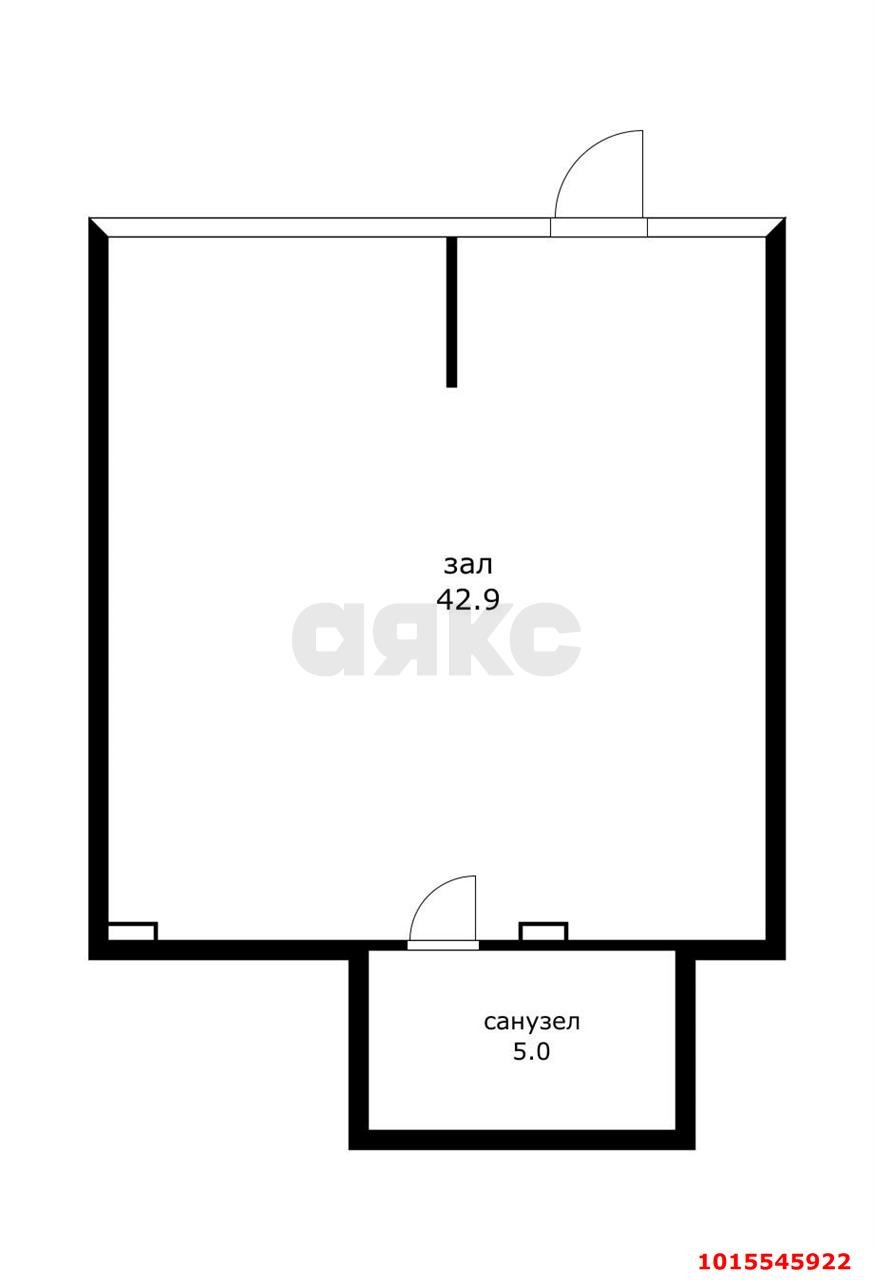 Фото №10: Торговое помещение 48 м² - Краснодар, жилой комплекс Друзья, ул. имени Генерала Брусилова, 28к3