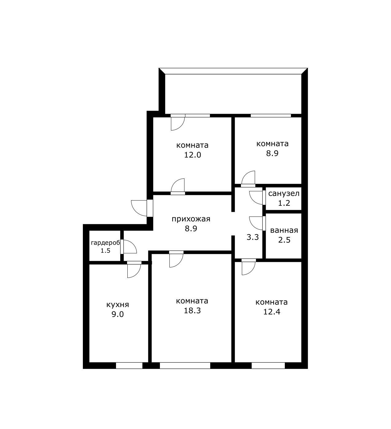 Фото №19: 4-комнатная квартира 88 м² - Краснодар, Центральный внутригородской округ, мкр. Центральный, ул. Митрофана Седина, 206