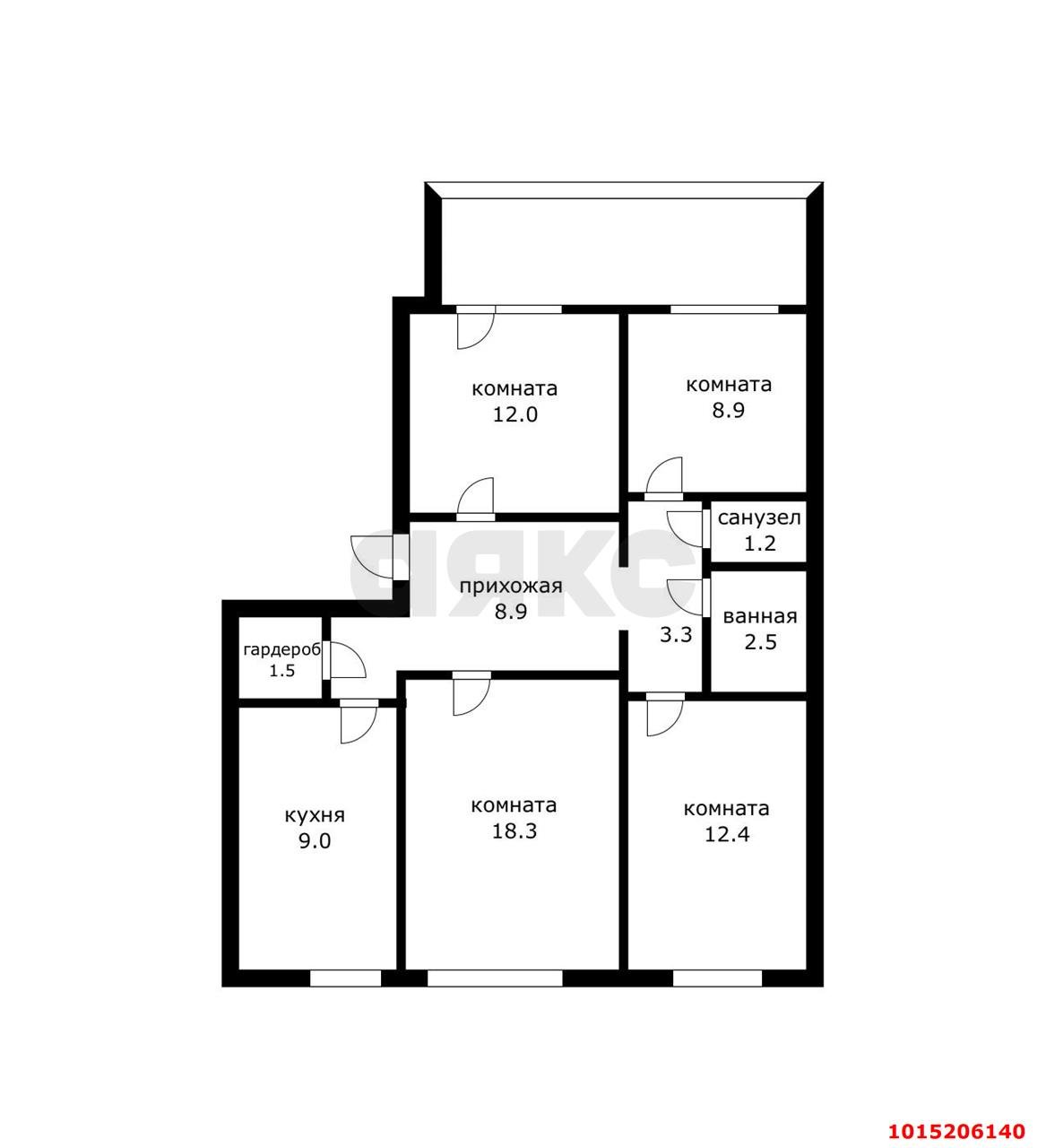 Фото №19: 4-комнатная квартира 88 м² - Краснодар, Центральный, ул. Митрофана Седина, 206