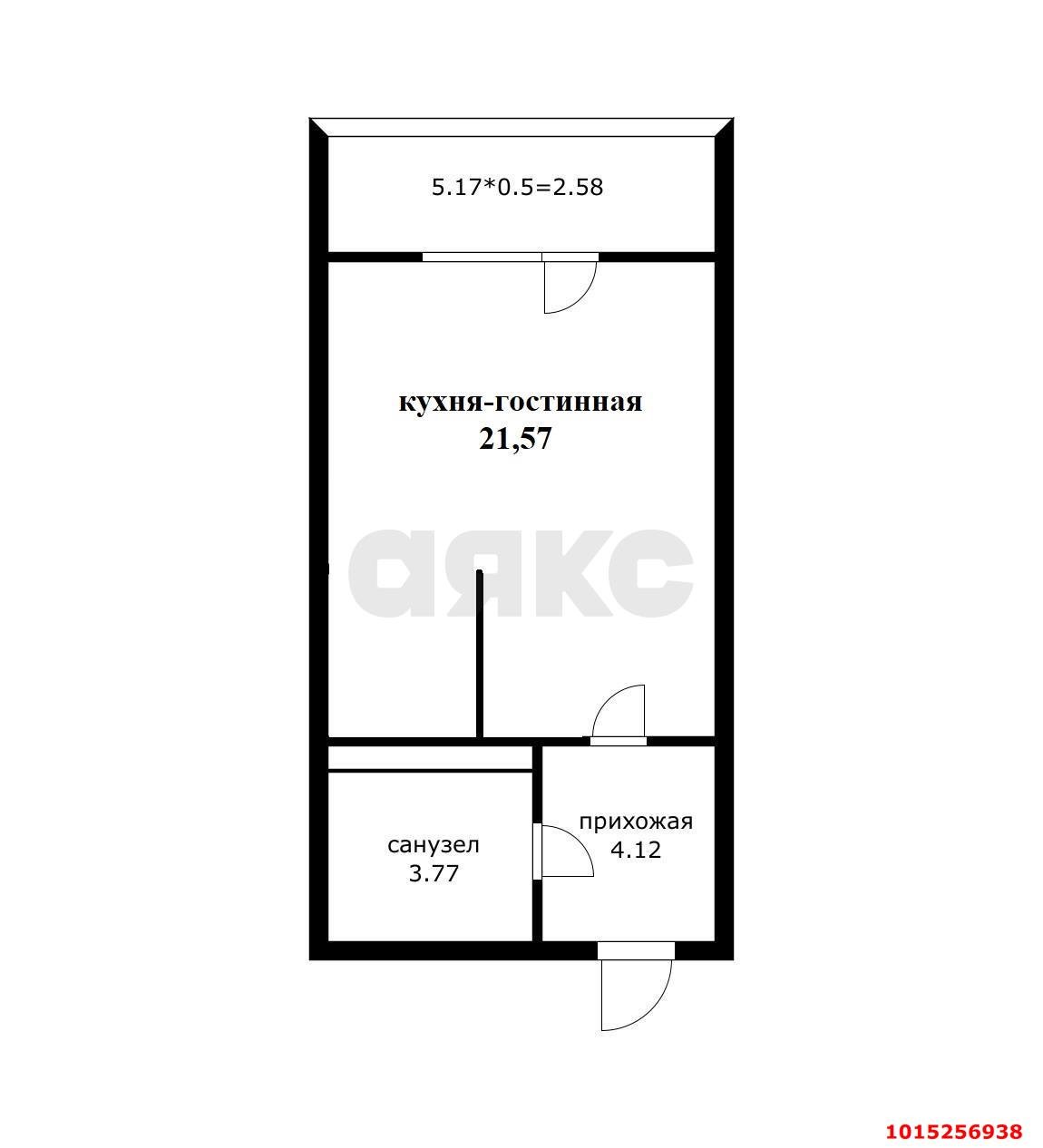 Фото №11: Студия 34 м² - Краснодар, жилой комплекс Жемчужина, ул. имени Ф.И. Шаляпина, 30/1