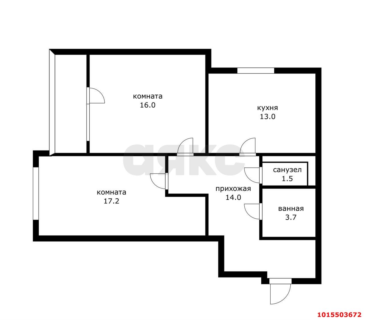 Фото №13: 2-комнатная квартира 68 м² - Краснодар, ЖК Три Богатыря, ул. Садовая, 161/2к2