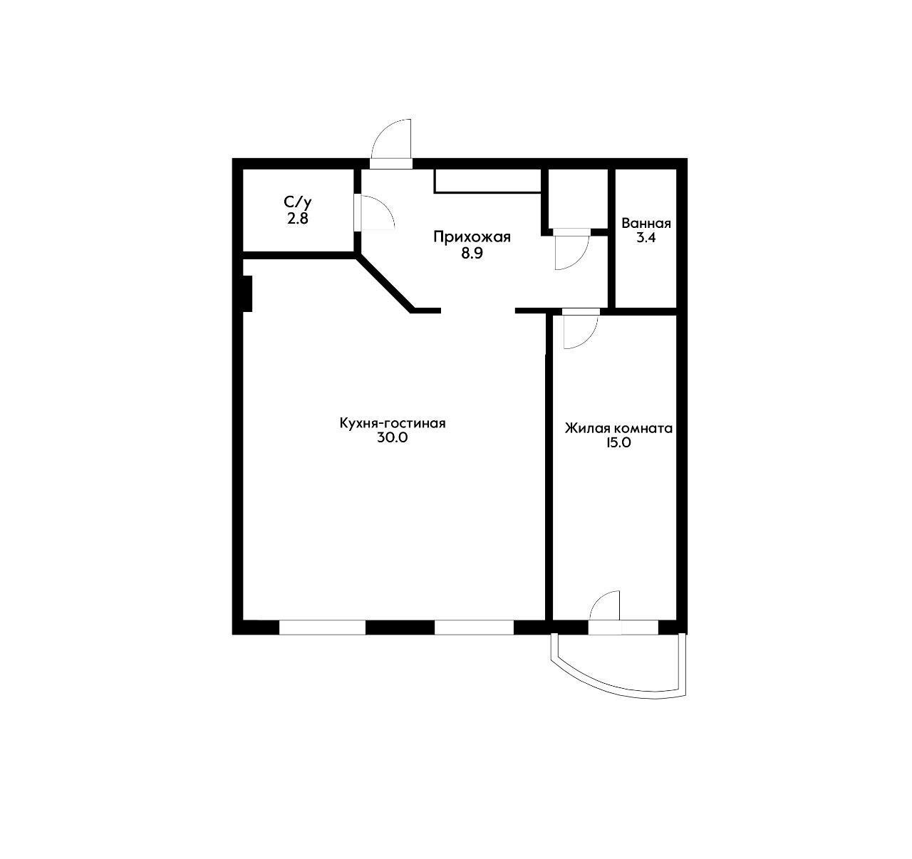 Фото №16: 2-комнатная квартира 64 м² - Краснодар, Центральный внутригородской округ, Центральный, мкр. ЖК Большой, ул. Красная, 176лит5/4