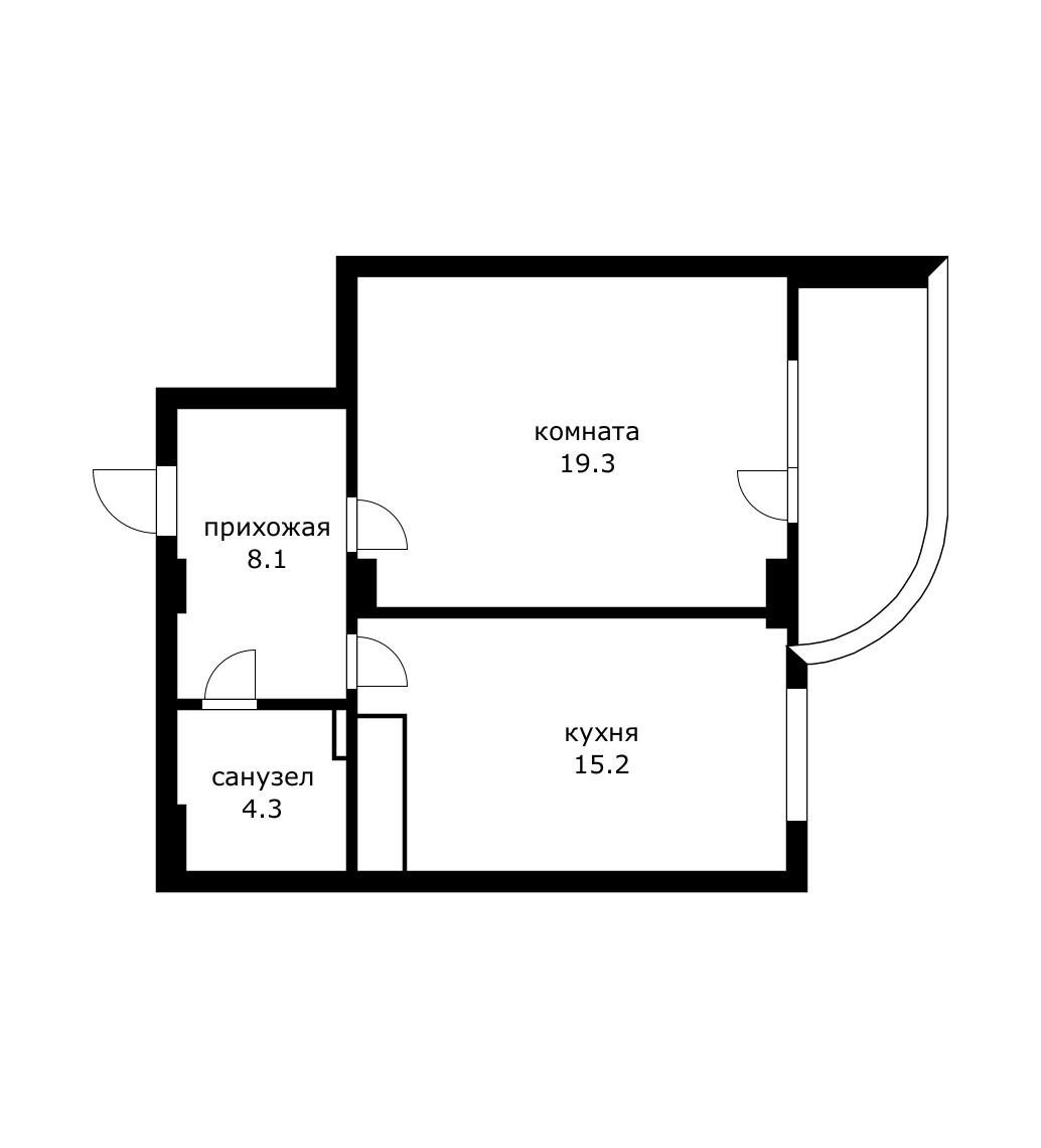 Фото №3: 1-комнатная квартира 52 м² - Краснодар, Центральный внутригородской округ, мкр. Центральный, ул. Промышленная, 19/1