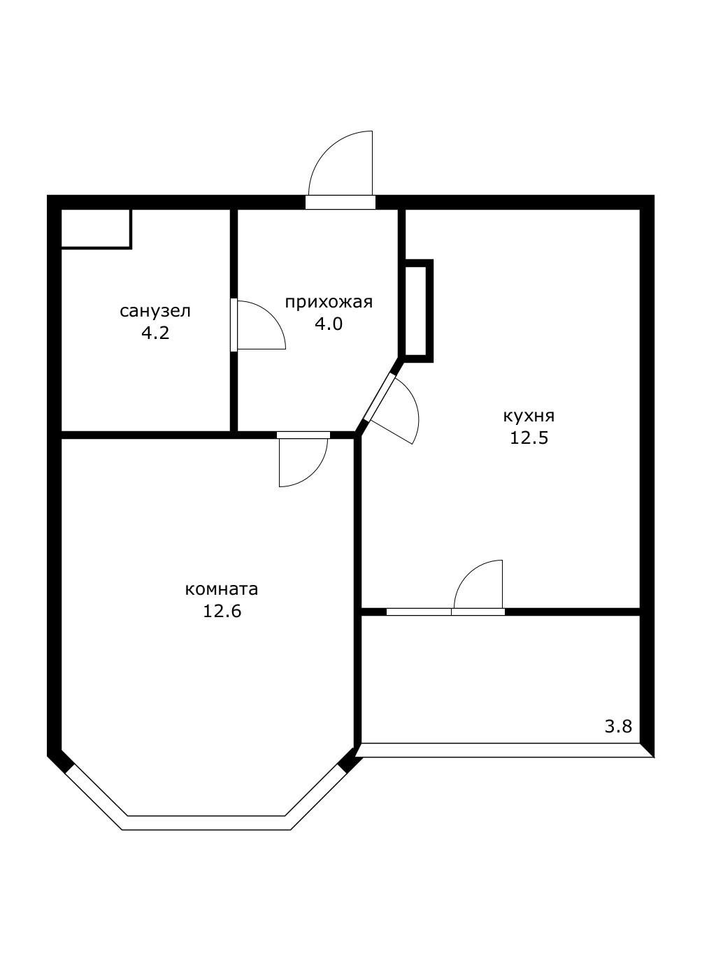 Фото №2: 1-комнатная квартира 37 м² - Краснодар, Прикубанский внутригородской округ, Славянский, мкр. Светлоград, ул. Красных Партизан, 1/4к15