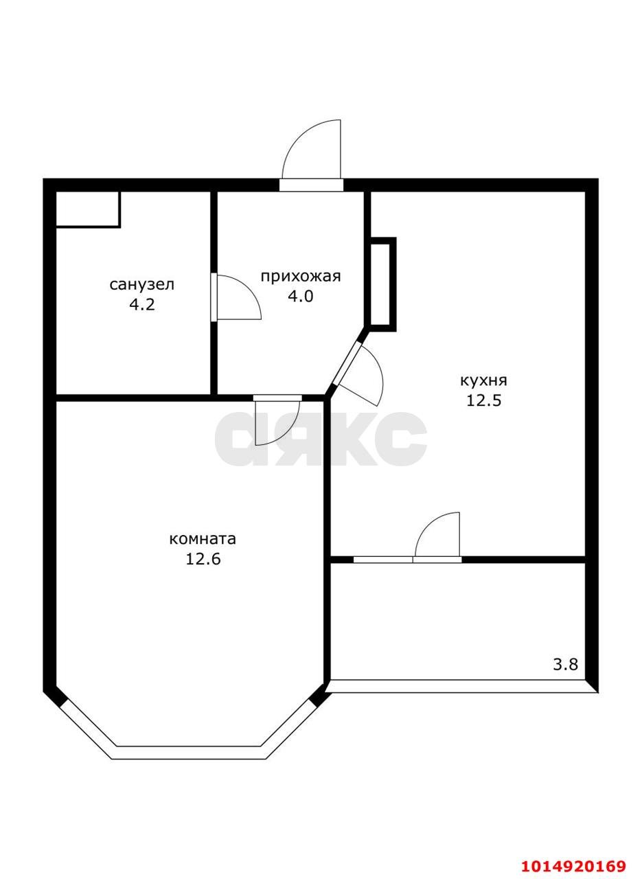 Фото №2: 1-комнатная квартира 37 м² - Краснодар, Светлоград, ул. Красных Партизан, 1/4к15