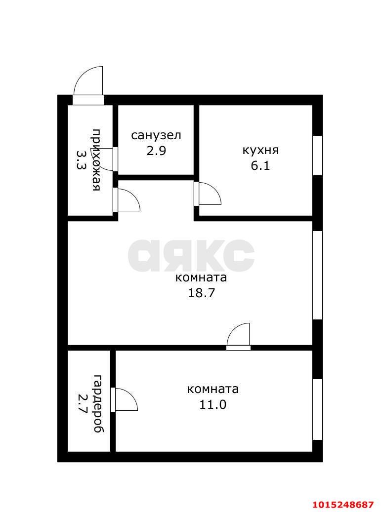 Фото №7: 2-комнатная квартира 45 м² - Краснодар, Фестивальный, ул. Гагарина, 145
