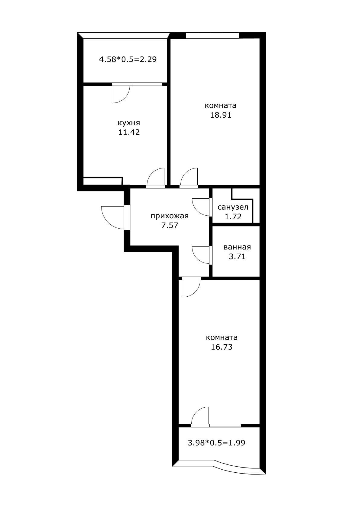 Фото №7: 2-комнатная квартира 64 м² - Краснодарский, Прикубанский внутригородской округ, мкр. жилой комплекс Параллели, 66к1