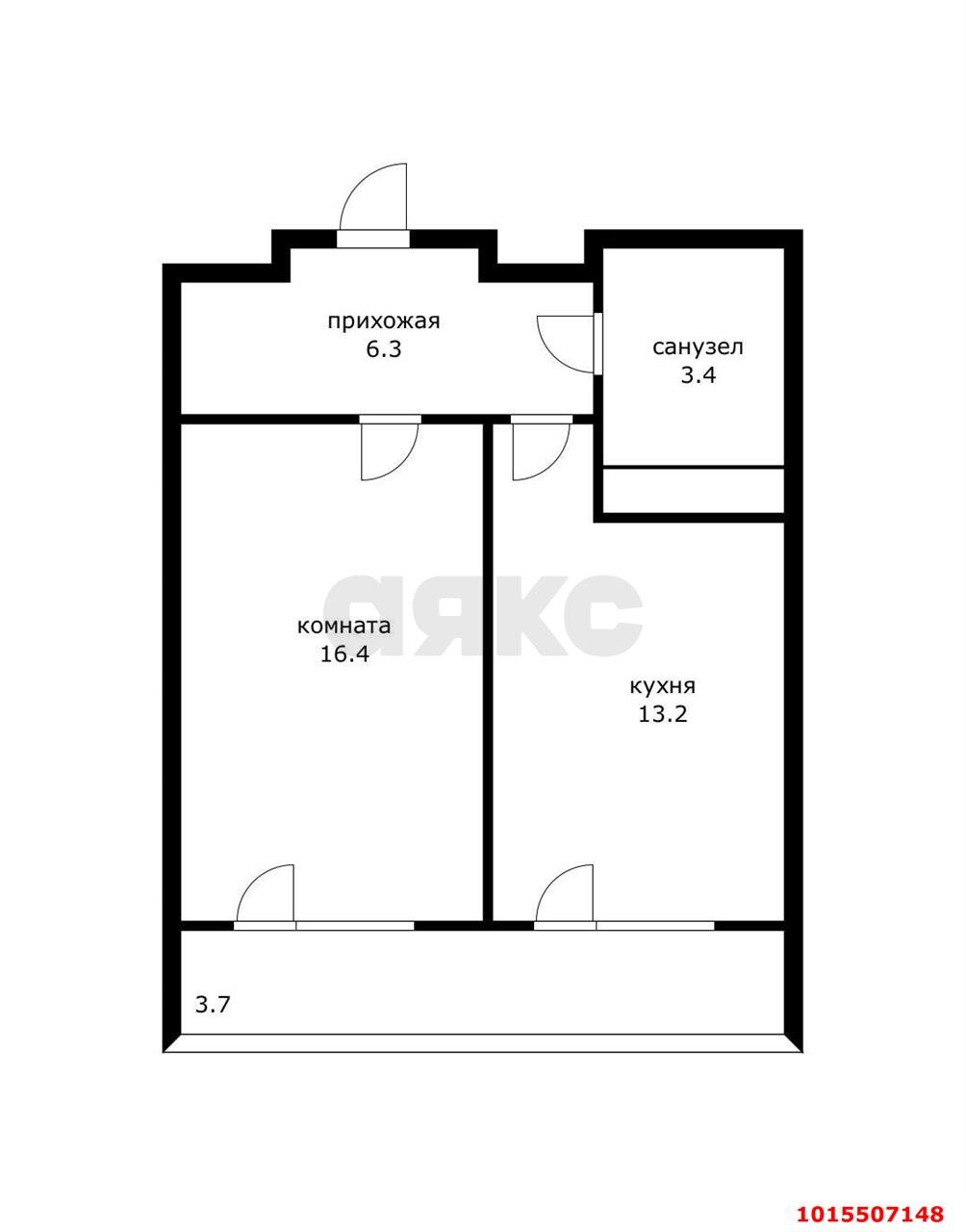 Фото №13: 1-комнатная квартира 48 м² - Краснодар, жилой комплекс Фамилия, ул. Старокубанская, 124