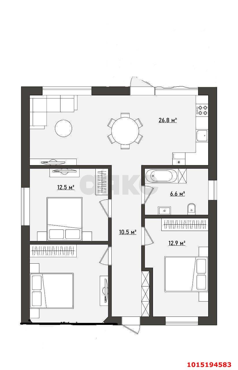 Фото №6: Дом 112 м² + 6.19 сот. - Елизаветинская, Строитель, ул. Персиковая
