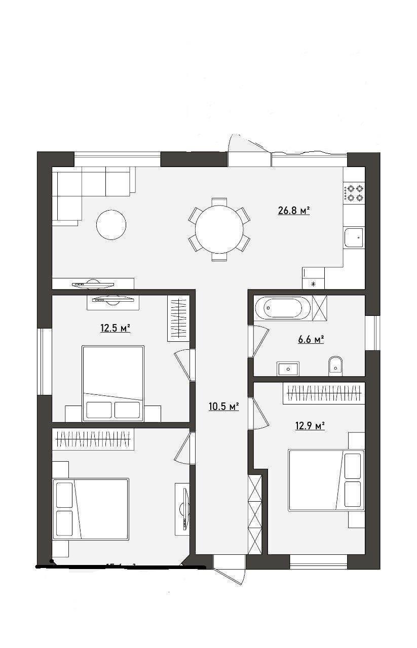 Фото №6: Дом 112 м² + 6.19 сот. - Елизаветинская, Прикубанский внутригородской округ, ст Строитель, ул. Персиковая