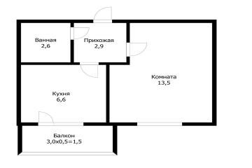 Фото №4: 1-комнатная квартира 25 м² - Новая Адыгея, мкр. жилой комплекс Родной Дом, ул. Бжегокайская, 31/3к3