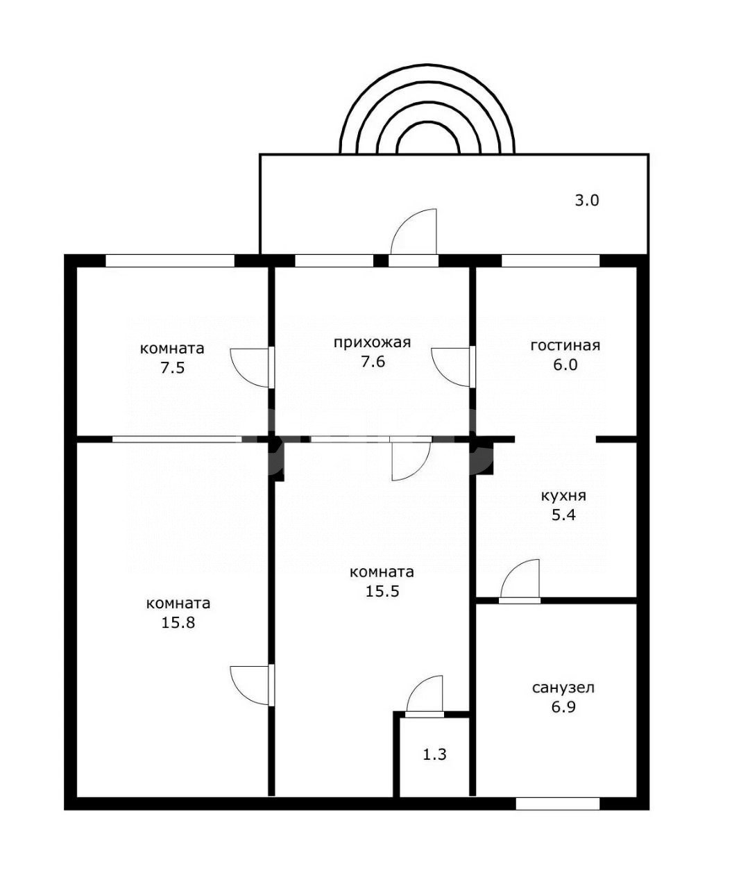 Фото №16: 2-комнатная квартира 69 м² - Сочи, Приморье, пр-кт Курортный, 98/11