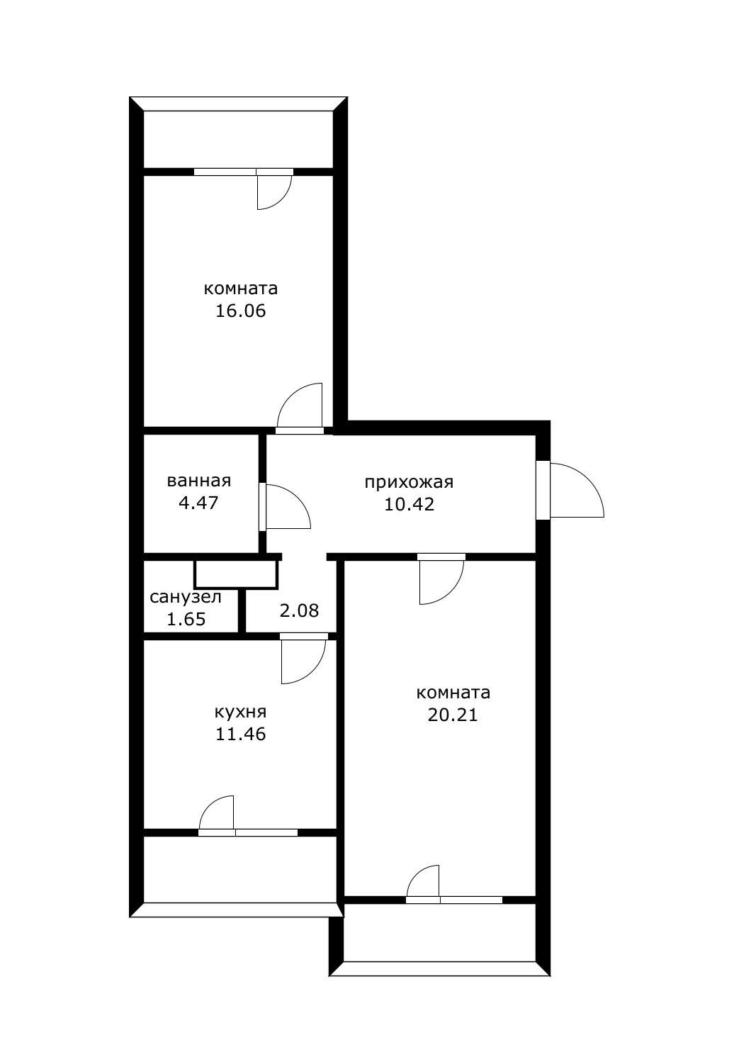 Фото №11: 2-комнатная квартира 66 м² - Краснодар, Карасунский внутригородской округ, мкр. Гидростроителей, ул. имени Невкипелого, 6