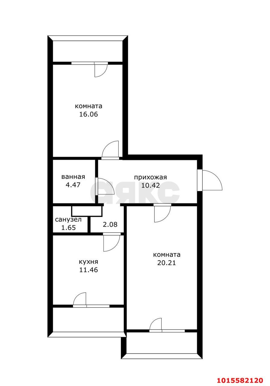 Фото №11: 2-комнатная квартира 66 м² - Краснодар, Гидростроителей, ул. имени Невкипелого, 6
