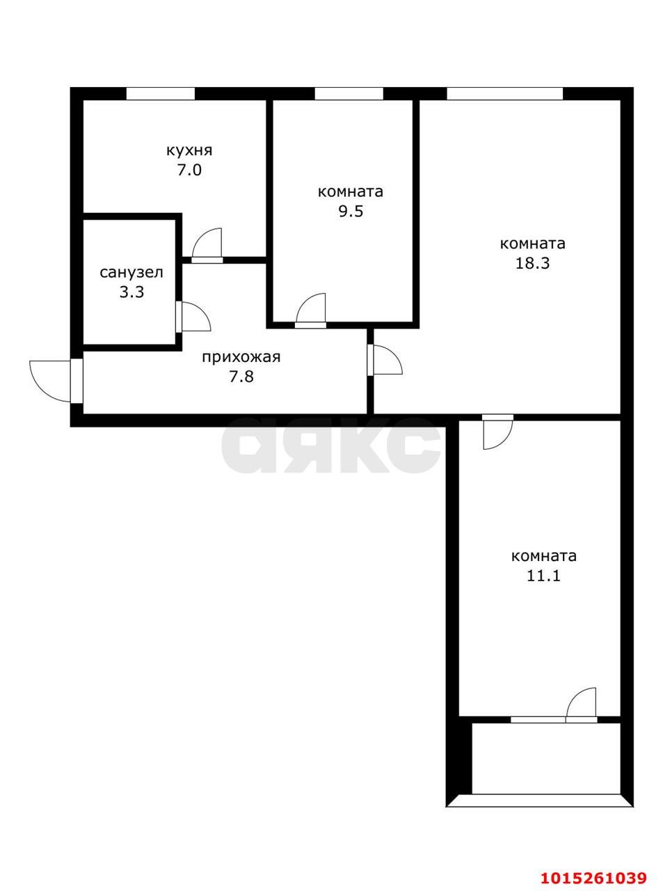 Фото №21: 3-комнатная квартира 57 м² - Краснодар, Прикубанский внутригородской округ, мкр. Фестивальный, ул. Яна Полуяна, 60