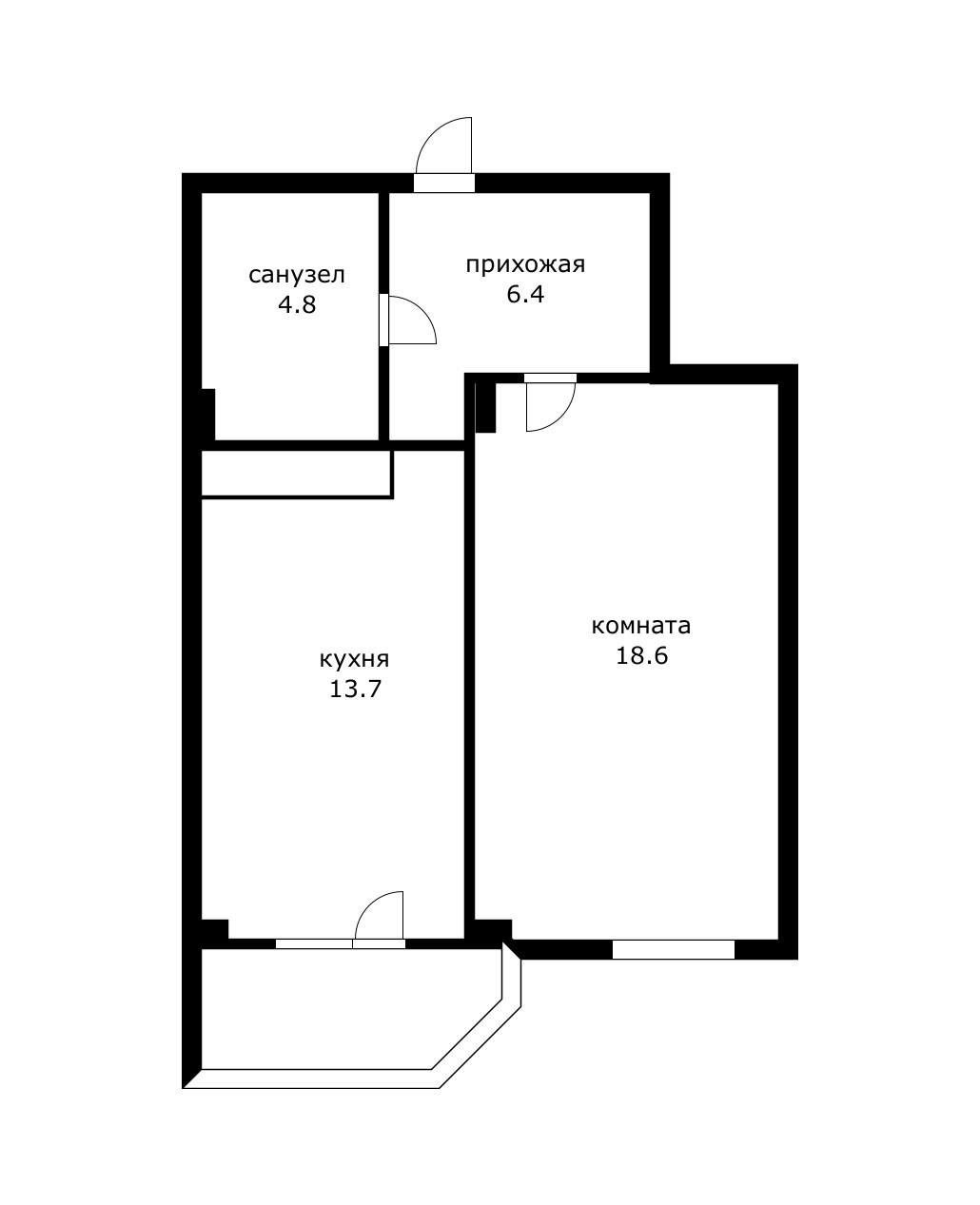 Фото №20: 1-комнатная квартира 47 м² - Краснодар, Прикубанский внутригородской округ, мкр. имени Маршала Жукова, ул. Александра Покрышкина, 4/10